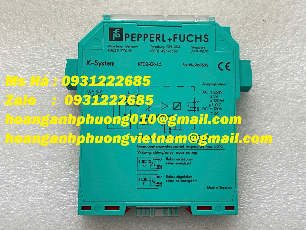 Hàng mới - Bộ khuếch đại dẫn điện KFD2-ER-1.5 Pepperl+Fuchs